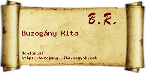 Buzogány Rita névjegykártya