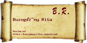 Buzogány Rita névjegykártya