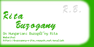 rita buzogany business card